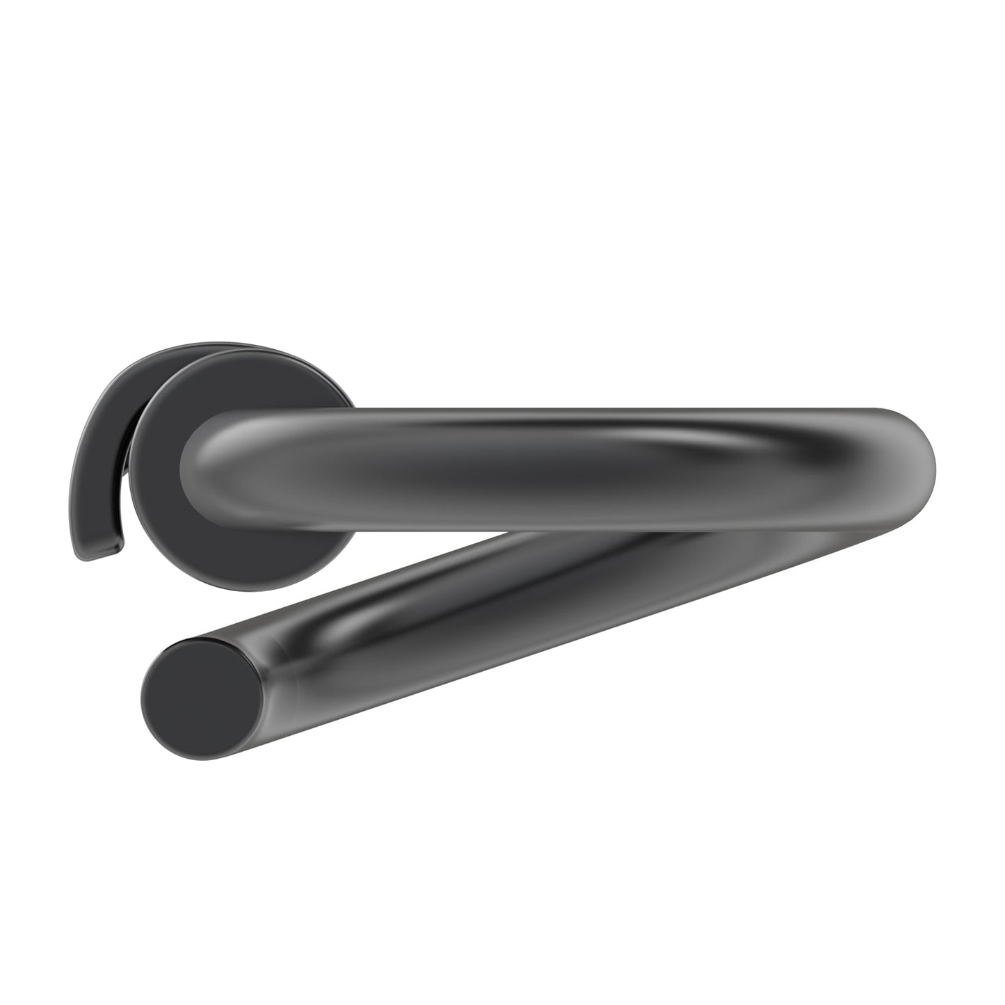 WeLocked Pro Permanent Clasps Circle-shape, 925 Silver, Black