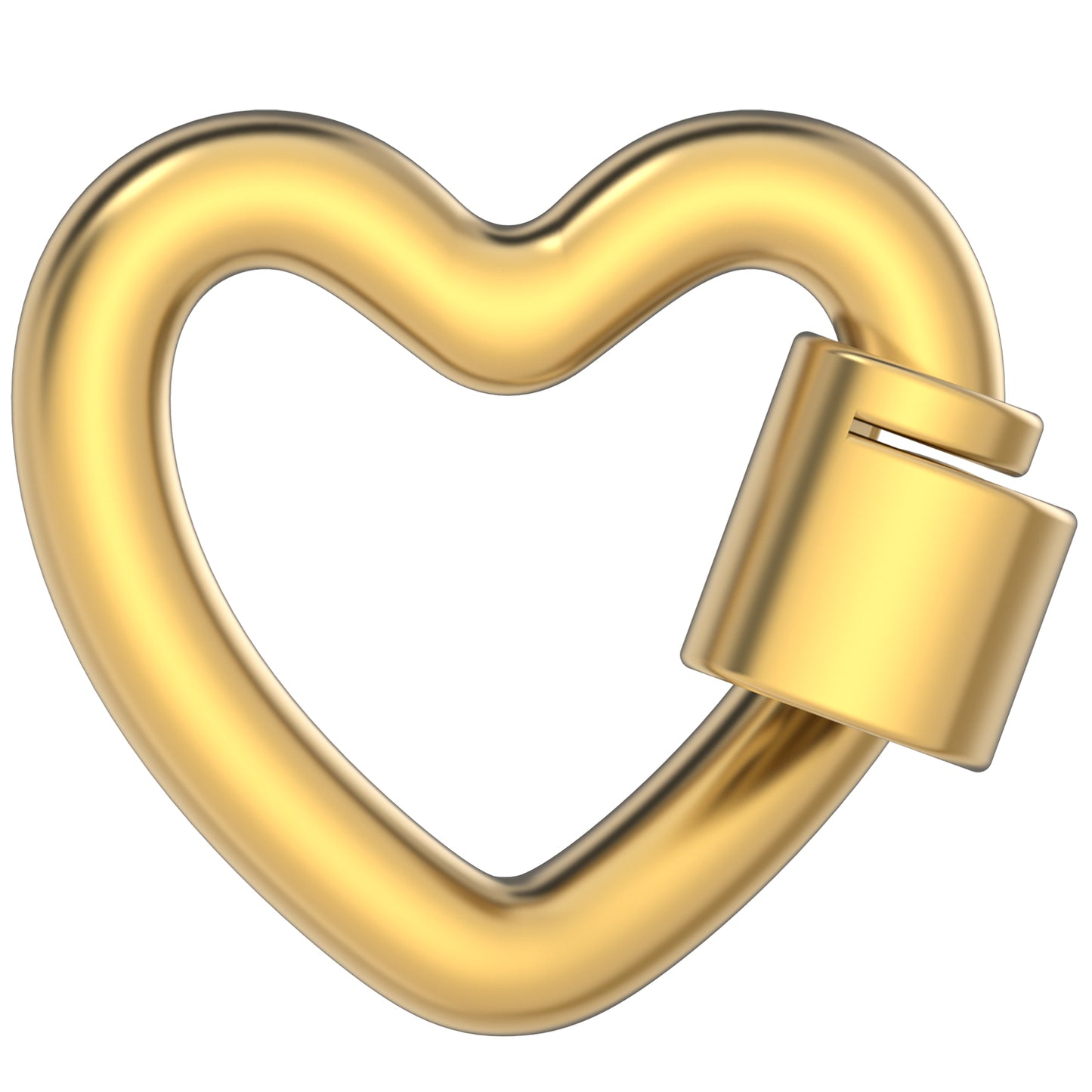 WeLocked Pro Permanent Clasps Heart-Shape, 925 Silver & 24K Gold Plated, Gold