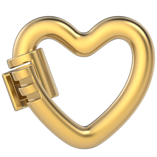 WeLocked Pro Permanent Clasps Heart-Shape, 925 Silver & 24K Gold Plated, Gold