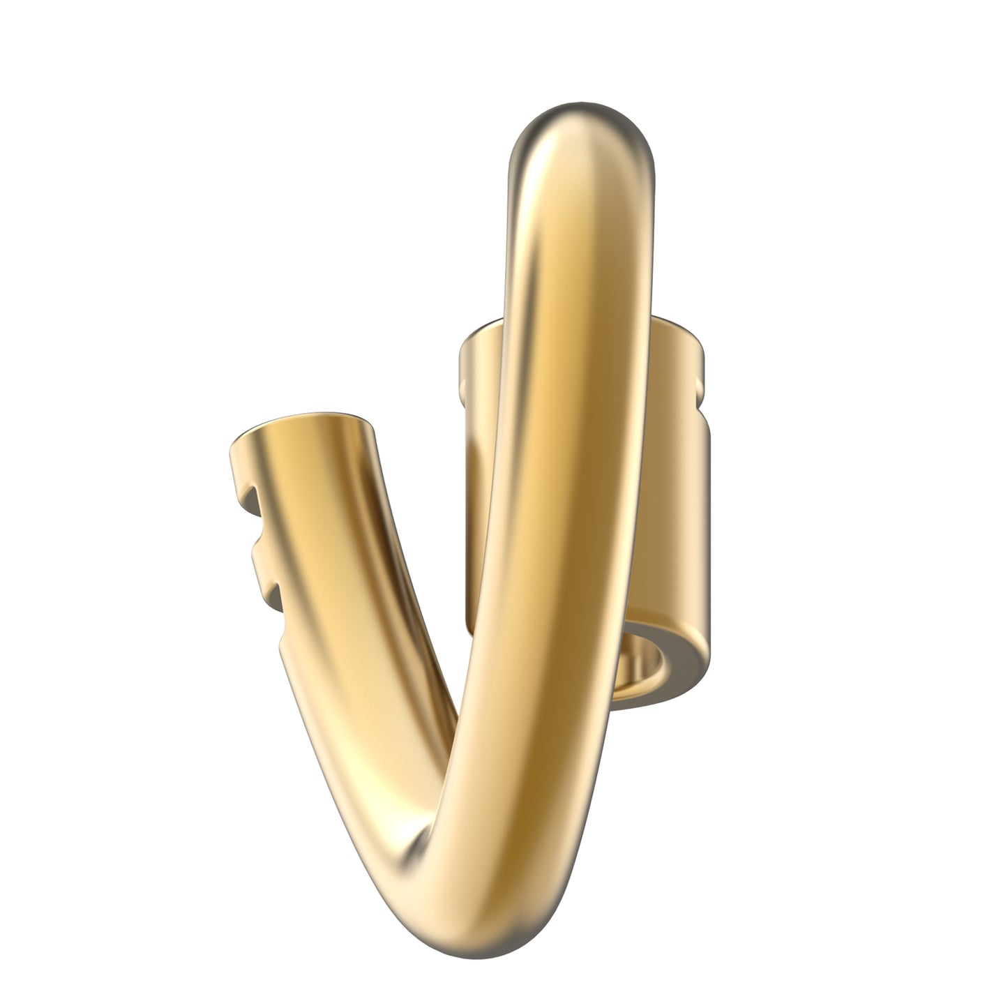 WeLocked Pro Permanent Clasps Heart-Shape, 925 Silver & 24K Gold Plated, Gold