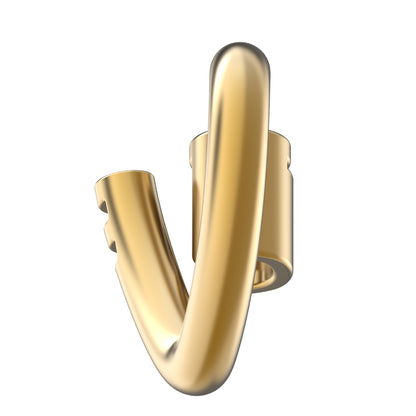 WeLocked Pro Permanent Clasps Heart-Shape, 925 Silver & 24K Gold Plated, Gold
