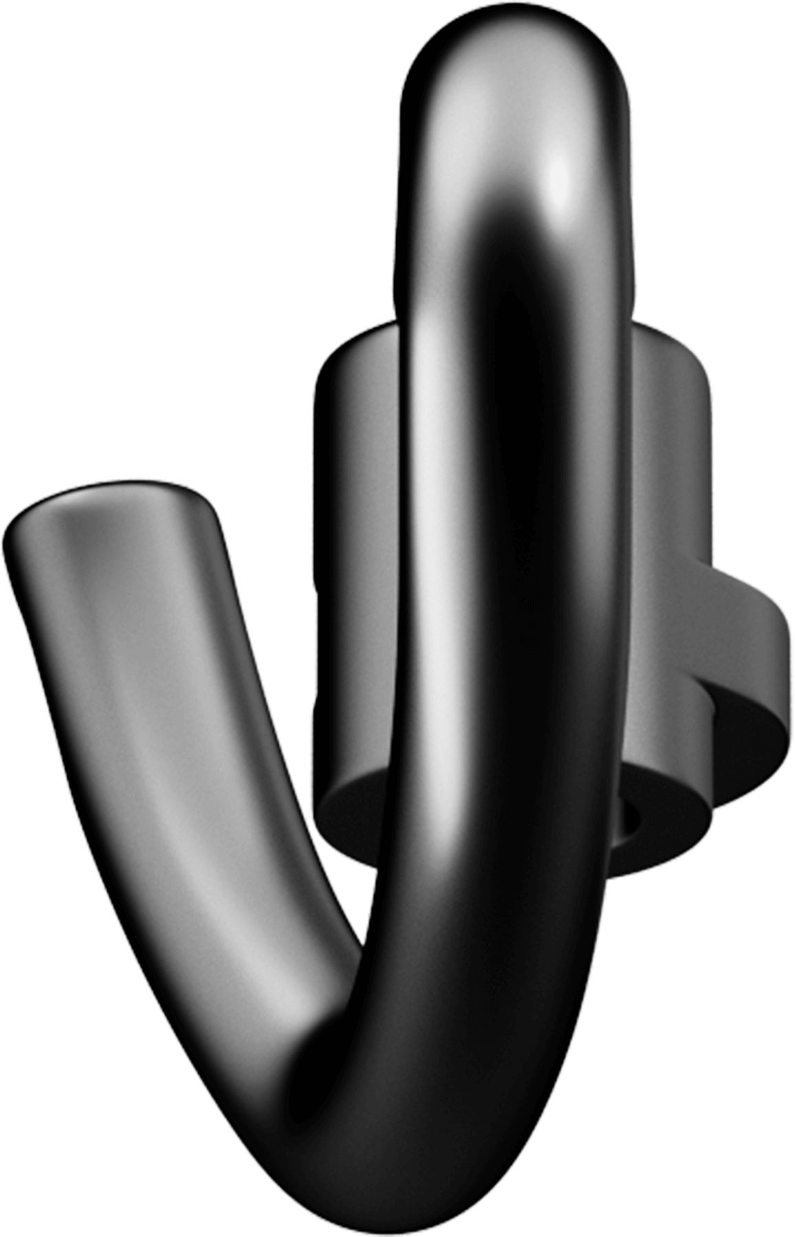 WeLocked Classic Permanent Clasp Lock Heart-shaped 925 Silver, Black