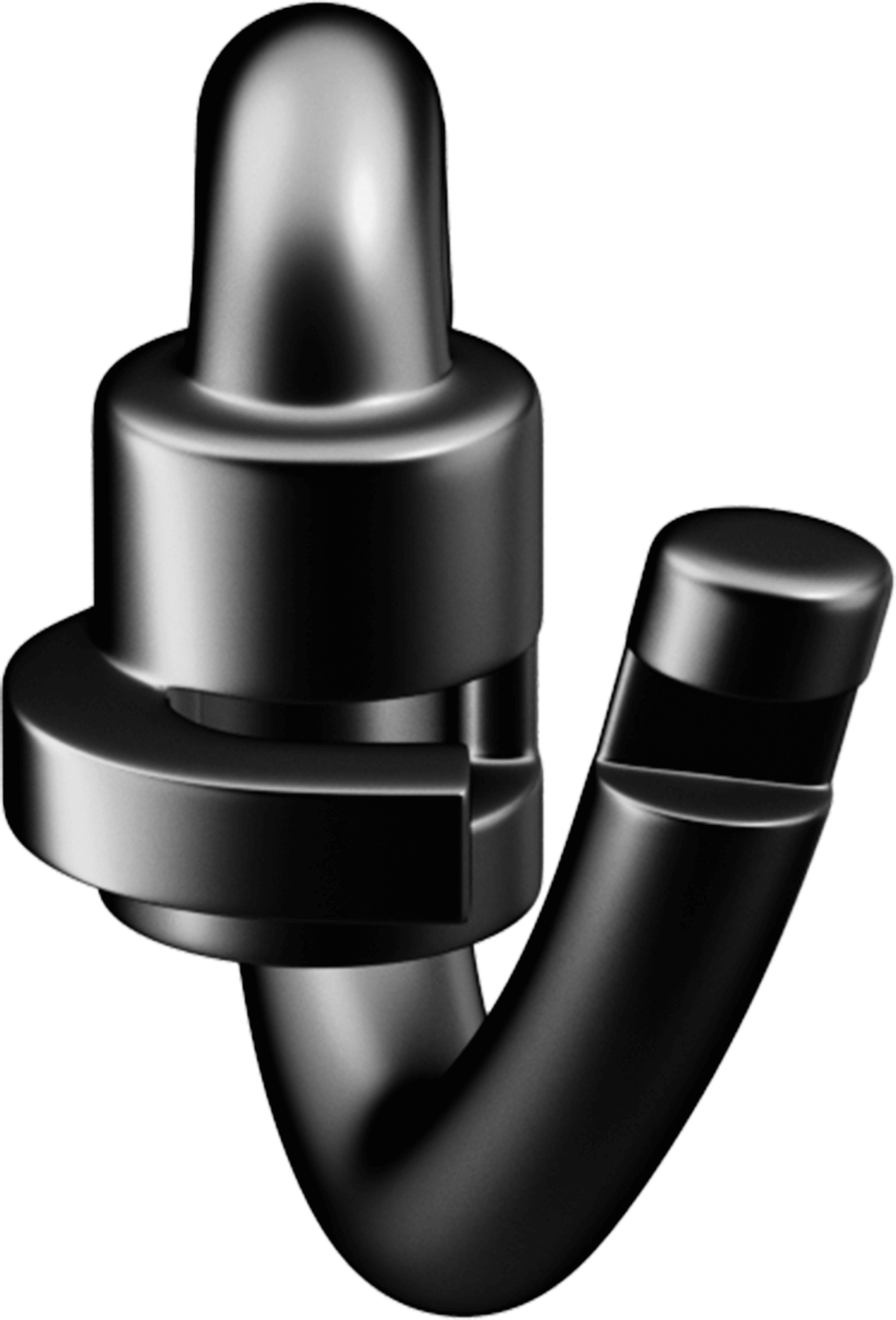 WeLocked Classic Permanent Clasp Lock Heart-shaped 925 Silver, Black