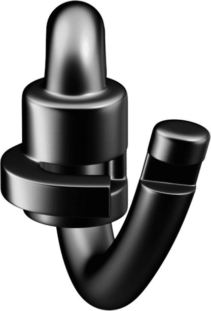 WeLocked Classic Permanent Clasp Lock Heart-shaped 925 Silver, Black