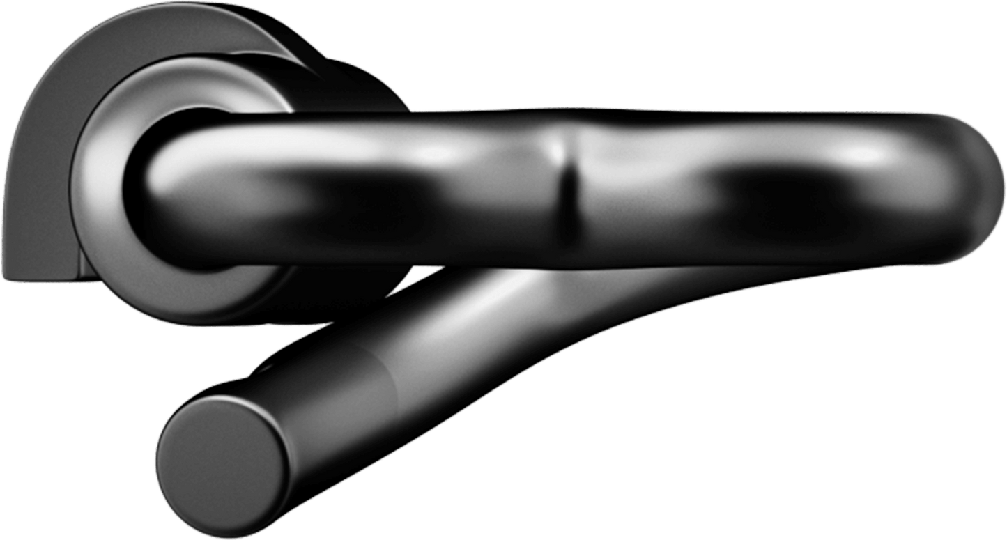 WeLocked Classic Permanent Clasp Lock Heart-shaped 925 Silver, Black