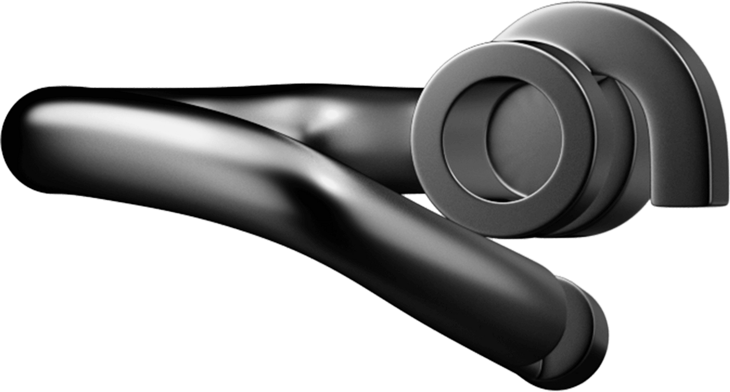 WeLocked Classic Permanent Clasp Lock Heart-shaped 925 Silver, Black