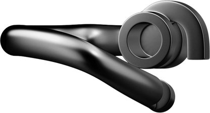 WeLocked Classic Permanent Clasp Lock Heart-shaped 925 Silver, Black