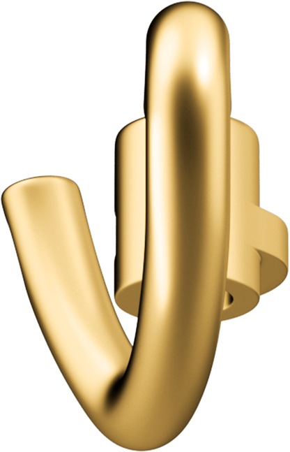WeLocked Classic Permanent Clasp Lock, Heart-shaped 925 Silver 24K Gold Plated, Gold