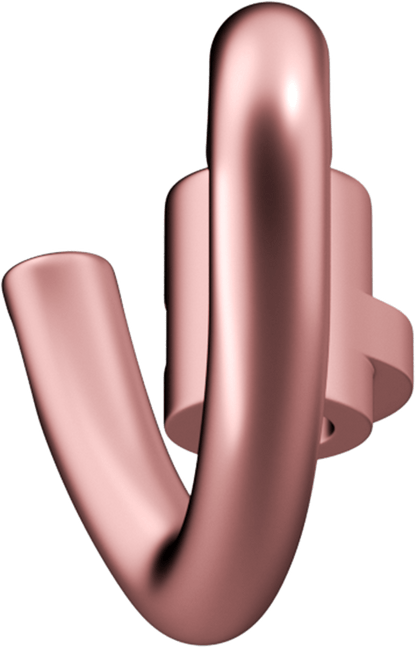 WeLocked Classic Permanent Clasp Lock, Heart-shaped 925 Silver 24K Gold Plated, Rose Gold