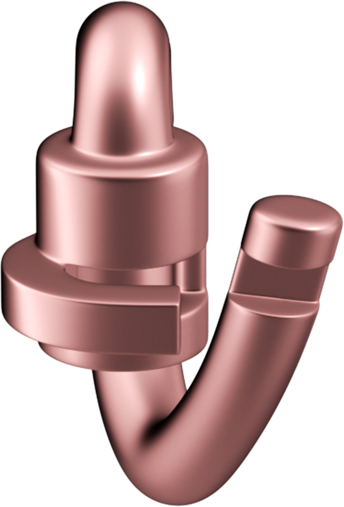 WeLocked Classic Permanent Clasp Lock, Heart-shaped 925 Silver 24K Gold Plated, Rose Gold