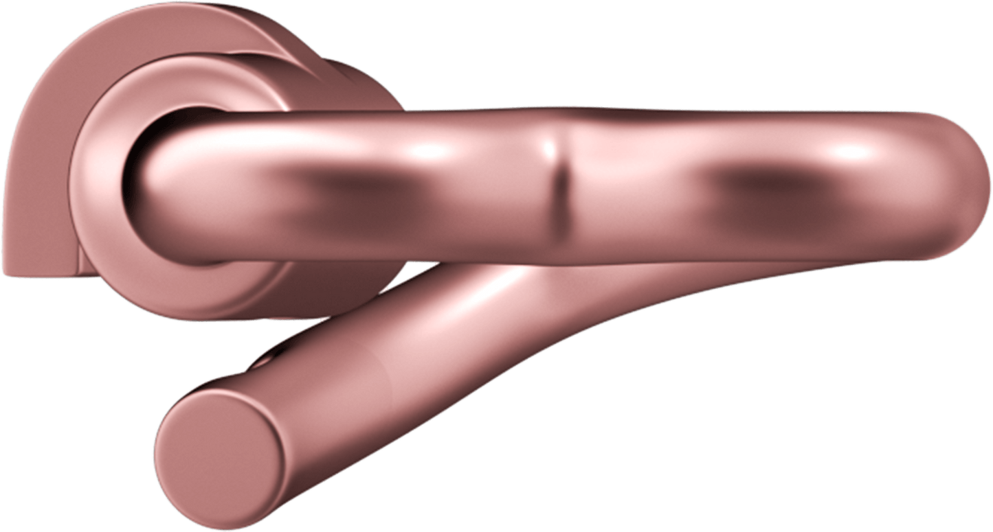 WeLocked Classic Permanent Clasp Lock, Heart-shaped 925 Silver 24K Gold Plated, Rose Gold