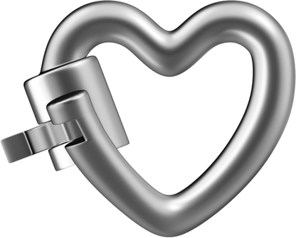 WeLocked Classic Permanent Clasp Lock, Heart-shaped 925 Silver