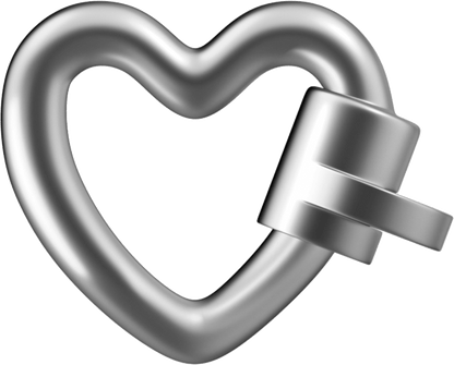 WeLocked Classic Permanent Clasp Lock, Heart-shaped 925 Silver