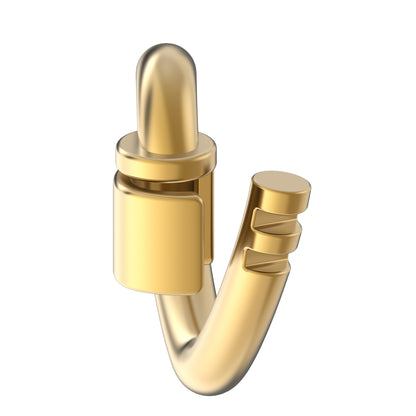 WeLocked Pro Permanent Clasps Heart-Shape, 925 Silver & 24K Gold Plated, Gold