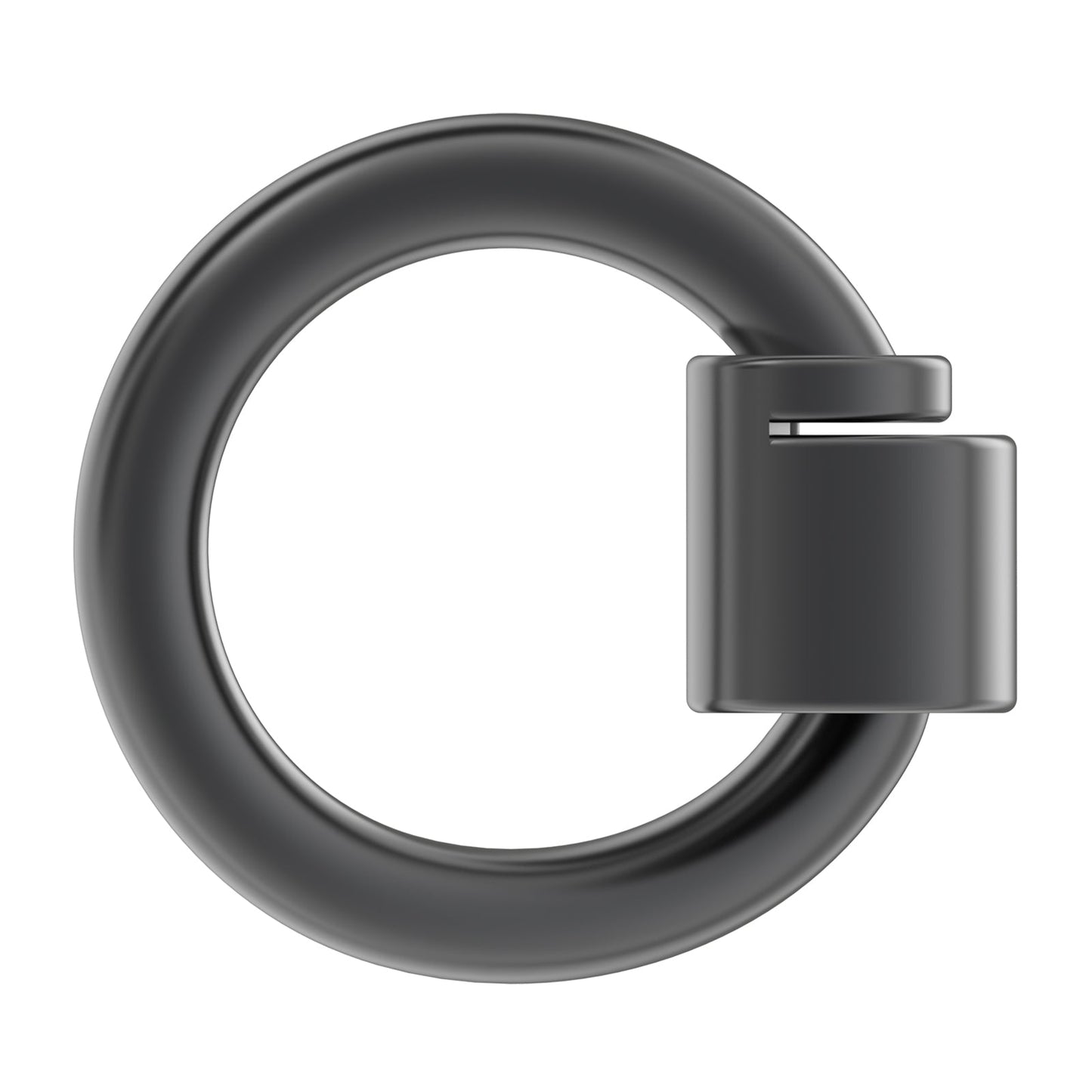 WeLocked Pro Permanent Clasps Circle-shape, 925 Silver, Black