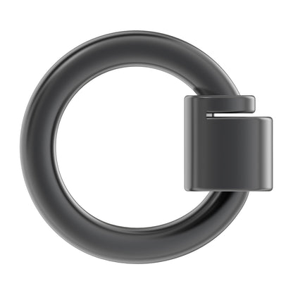 WeLocked Pro Permanent Clasps Circle-shape, 925 Silver, Black
