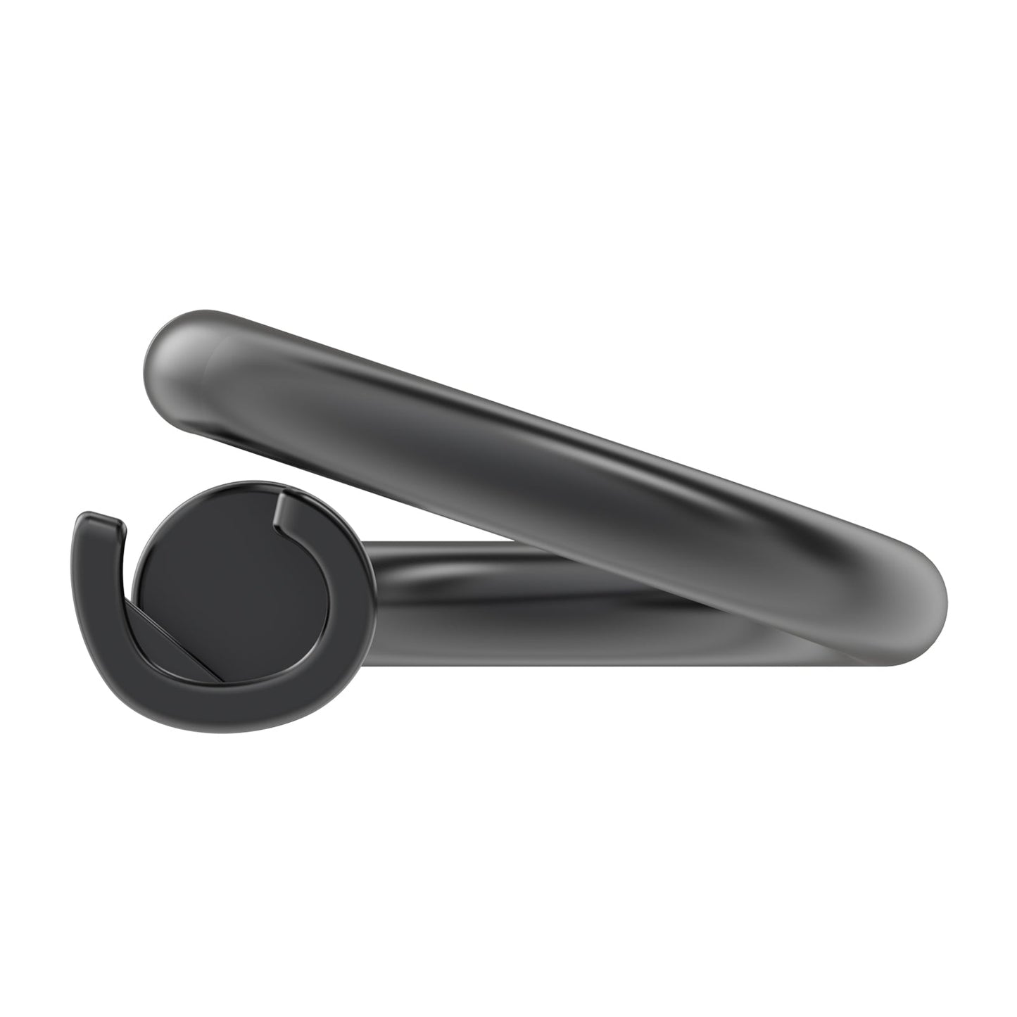 WeLocked Pro Permanent Clasps Circle-shape, 925 Silver, Black