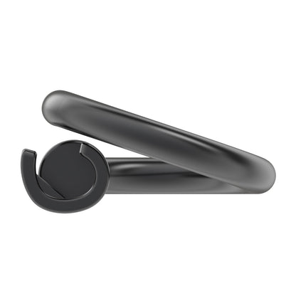 WeLocked Pro Permanent Clasps Circle-shape, 925 Silver, Black