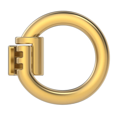 WeLocked Pro Permanent Clasps Circle-shaped, 925 Silver & 24K Gold Plated, Gold