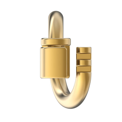 WeLocked Pro Permanent Clasps Circle-shaped, 925 Silver & 24K Gold Plated, Gold