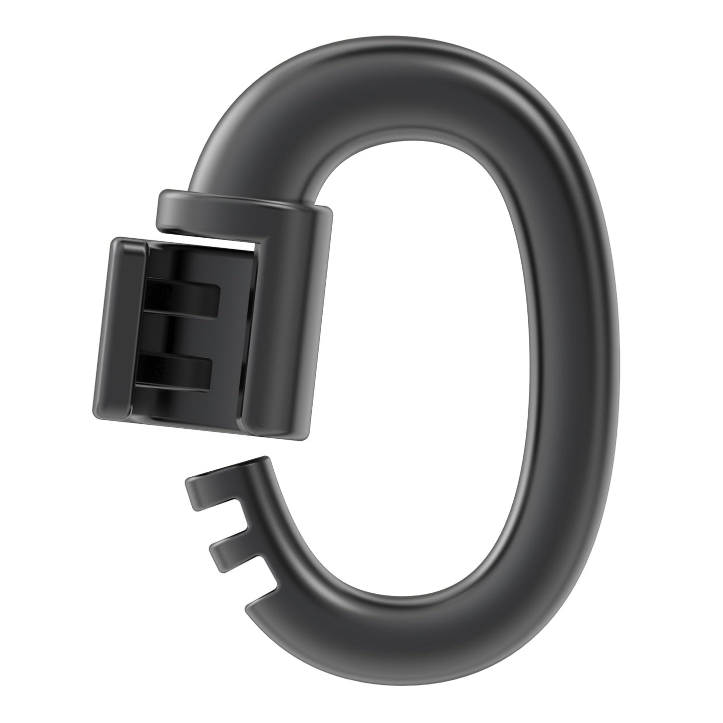 WeLocked Pro Permanent Clasps Annulus-shape, 925 Silver, Black