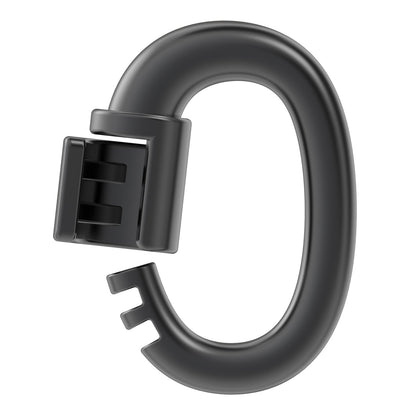 WeLocked Pro Permanent Clasps Annulus-shape, 925 Silver, Black