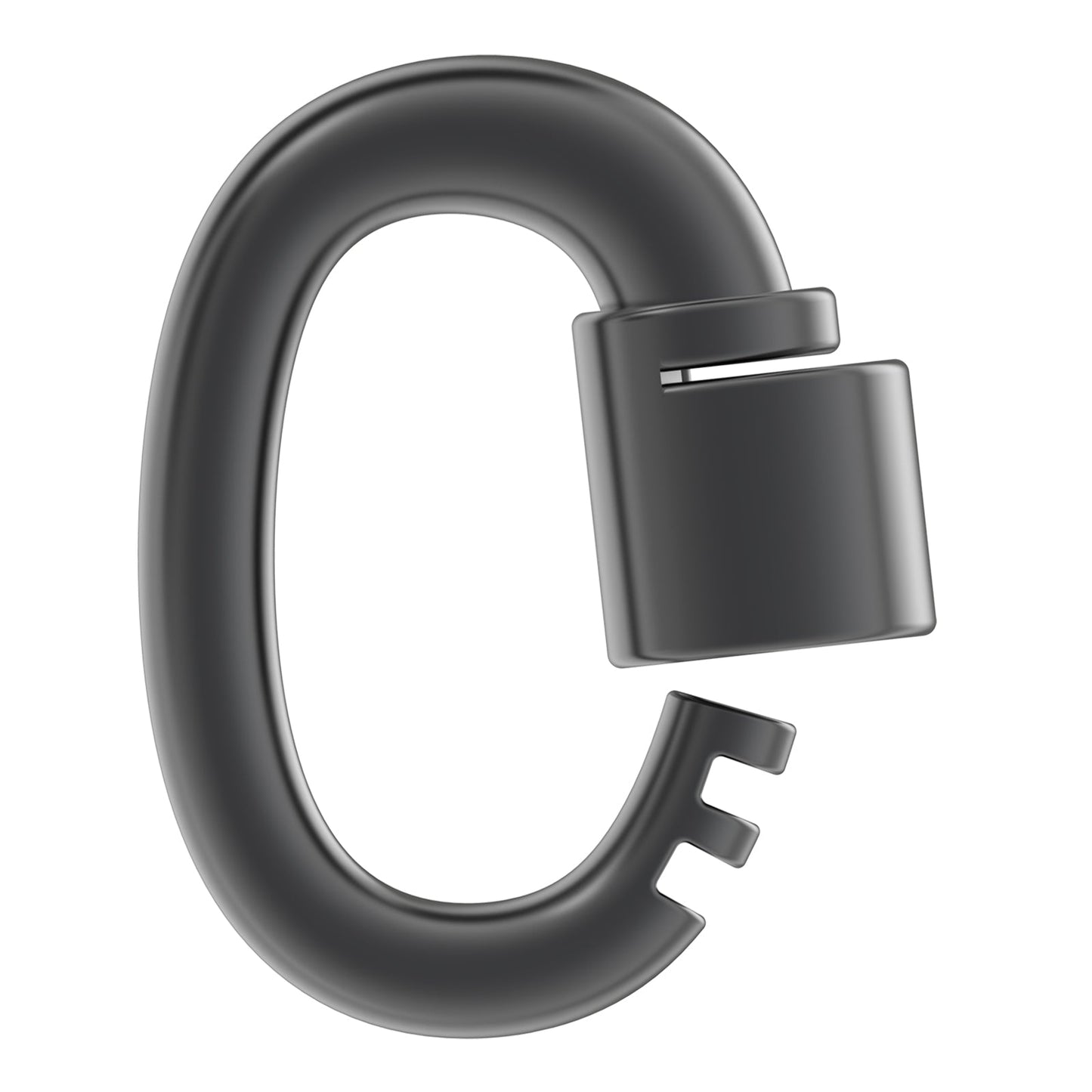WeLocked Pro Permanent Clasps Annulus-shape, 925 Silver, Black