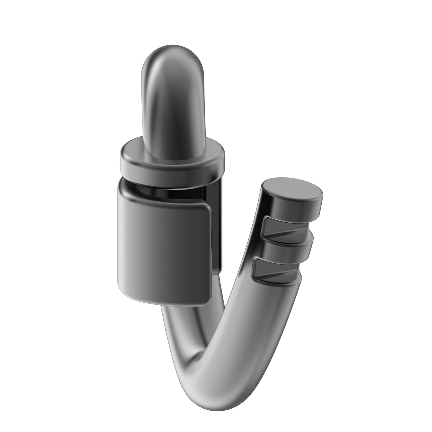 WeLocked Pro Permanent Clasps Heart-Shape, 925 Silver, Black