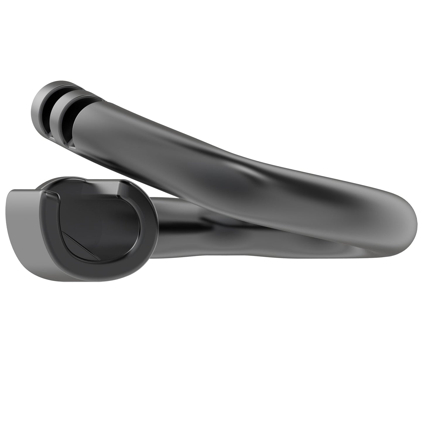 WeLocked Pro Permanent Clasps Heart-Shape, 925 Silver, Black