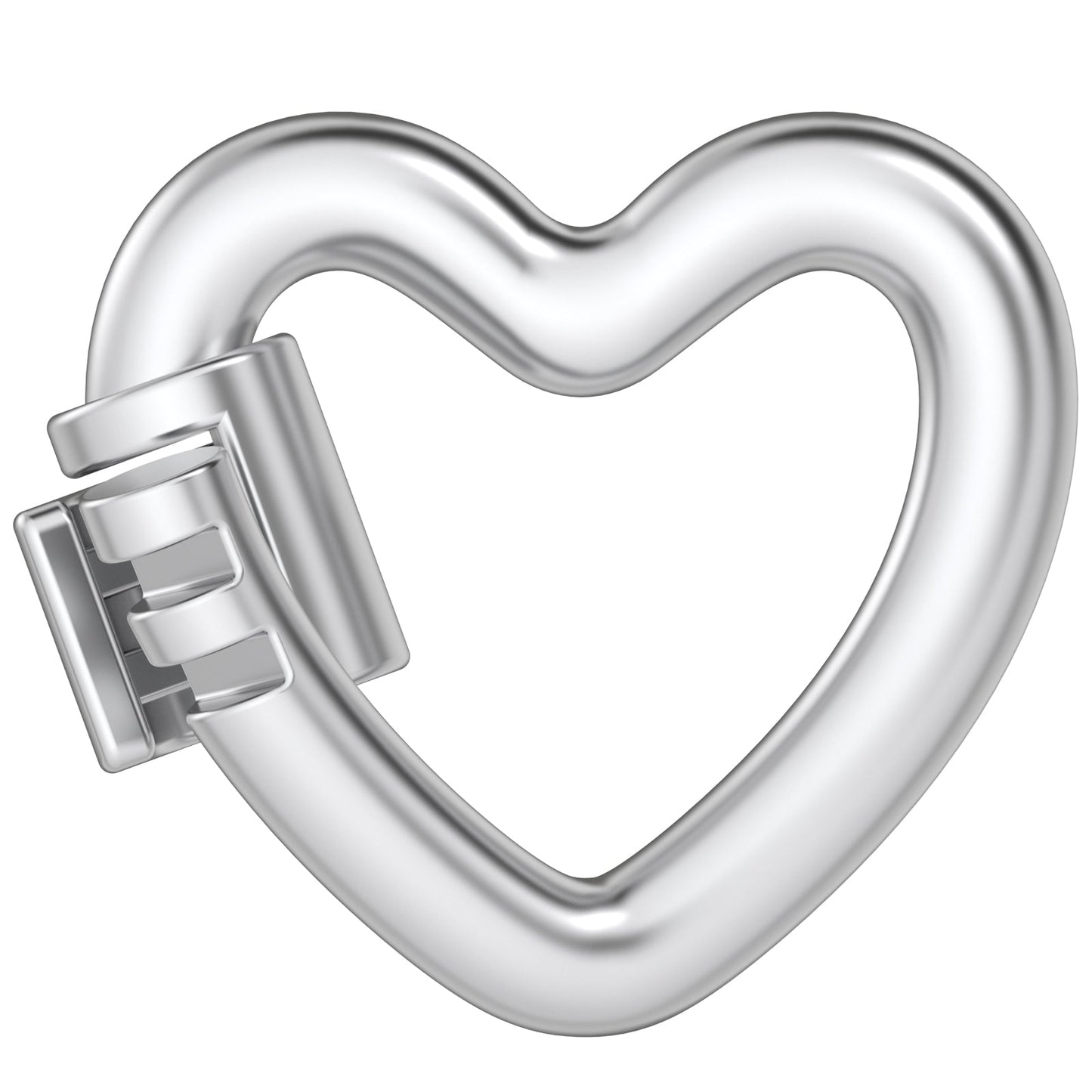 WeLocked Pro Permanent Clasps Heart-Shaped, 925 Silver