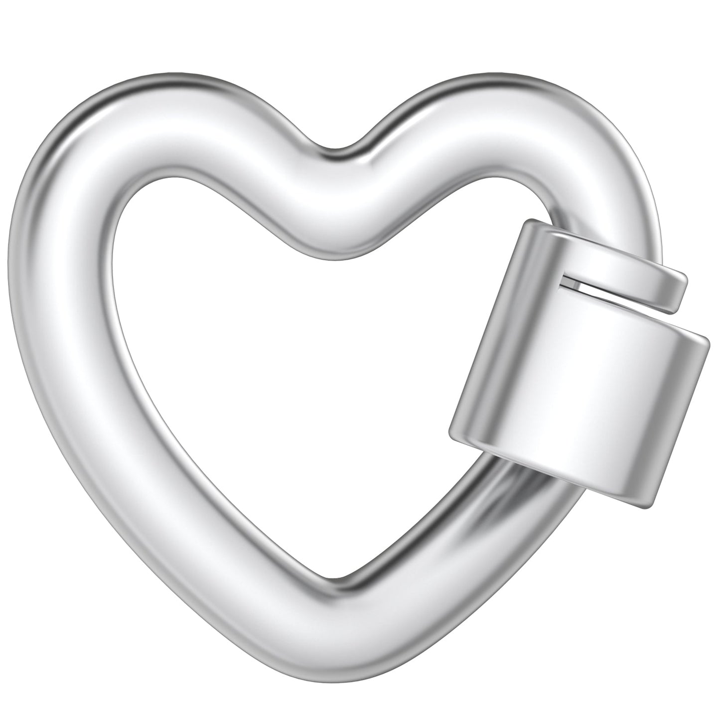 WeLocked Pro Permanent Clasps Heart-Shaped, 925 Silver