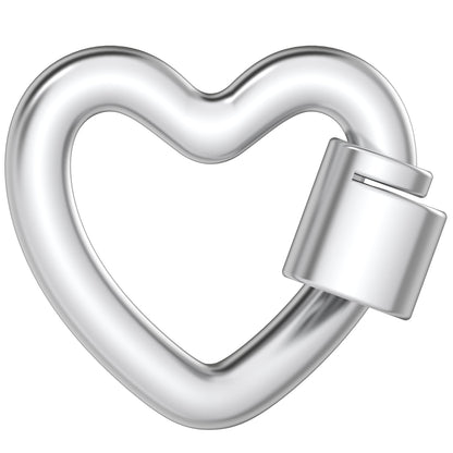 WeLocked Pro Permanent Clasps Heart-Shaped, 925 Silver